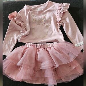 Disney Pink Minnie Mouse Tulle Skirt Set